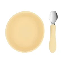 Bol Silicona + Cuchara Acero Sun