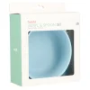 Bol Silicona + Cuchara Acero Sky Blue