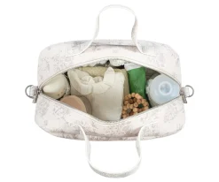 Bolsa Canastilla Toile de Jouy Crema