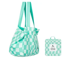 Bolsa de Playa Check Verde Personalizable