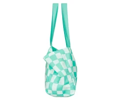 Bolsa de Playa Check Verde Personalizable