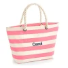Bolsa de Playa Nautical Natural-Rosa Personalizable