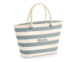 Bolsa de Playa Nautical Natural-Gris Personalizable