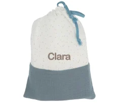 Bolsa Merienda Rainbow Dots Azul Personalizable