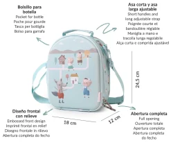 Bolsa Merienda Térmica 3D The Three Little Pigs Personalizable