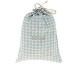 Bolsa Merienda Vichy Verde Personalizable