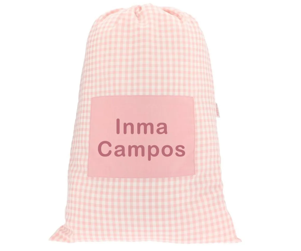 Bolsa para Muda Vichy Rosa Palo Personalizable