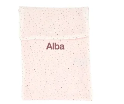 Bolsa para Pañales Rainbow Dots Rosa Personalizable