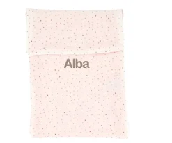 Bolsa para Pañales Rainbow Dots Rosa Personalizable