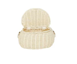 Bolsito Ratán Mini Chari Chalk