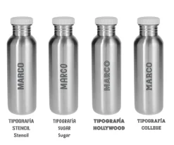 Botella Acero Básica Blanco Personalizable 750ml