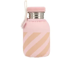 Botella Acero con Funda Stripes Pink Personalizable 350ml