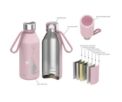 Botella Acero Inoxidable TEMPflask Spirit Passion 500ml Pink