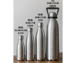 Botella Acero Inoxidable Mate Verde Total 750 ml