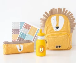 Botella Acero Trixie Mrs. Lion 350ml + 6 Pegatinas Redondas Yellow Regalo