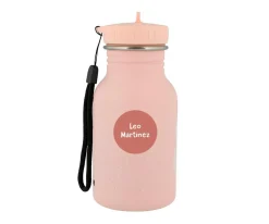 Botella Acero Trixie Mrs. Rabbit 350ml + 6 Pegatinas Redondas Rose Regalo