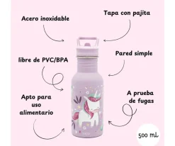 Botella de Acero Unicornio