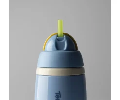 Botella Isotérmica Antigoteo con Pajita Azul Pastel 266ml