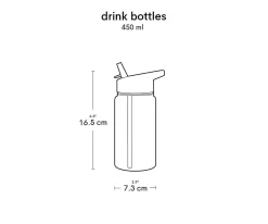 Botella Plástico con Pajita Personalizable Pirates 450ml