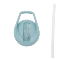 Botella Plástico con Pajita Glitter Stars Turquoise Personalizable