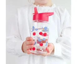 Botella Plástico con Pajita Personalizable 450ml Cherries