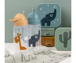 Botella Plástico con Pajita Raffi Mustard