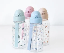 Botella Plástico Leaves Blue Personalizable