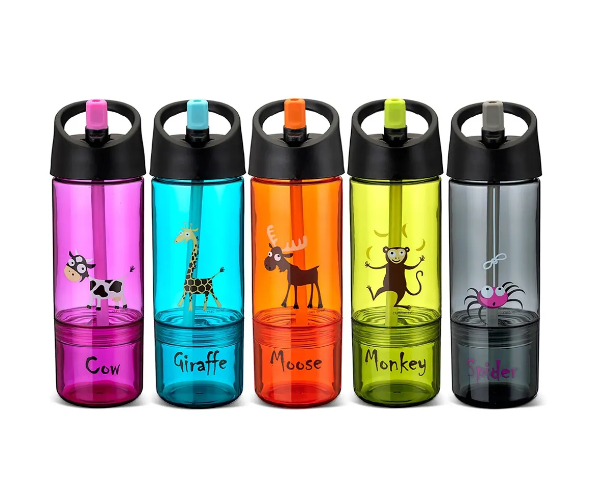 Botella Tritán 2 en 1 Araña Grey