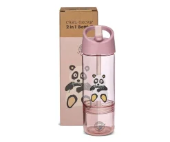 Botella Tritán 2 en 1 Panda Pink