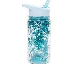 Botella Tritán Purpurina Dusty Aqua Personalizable