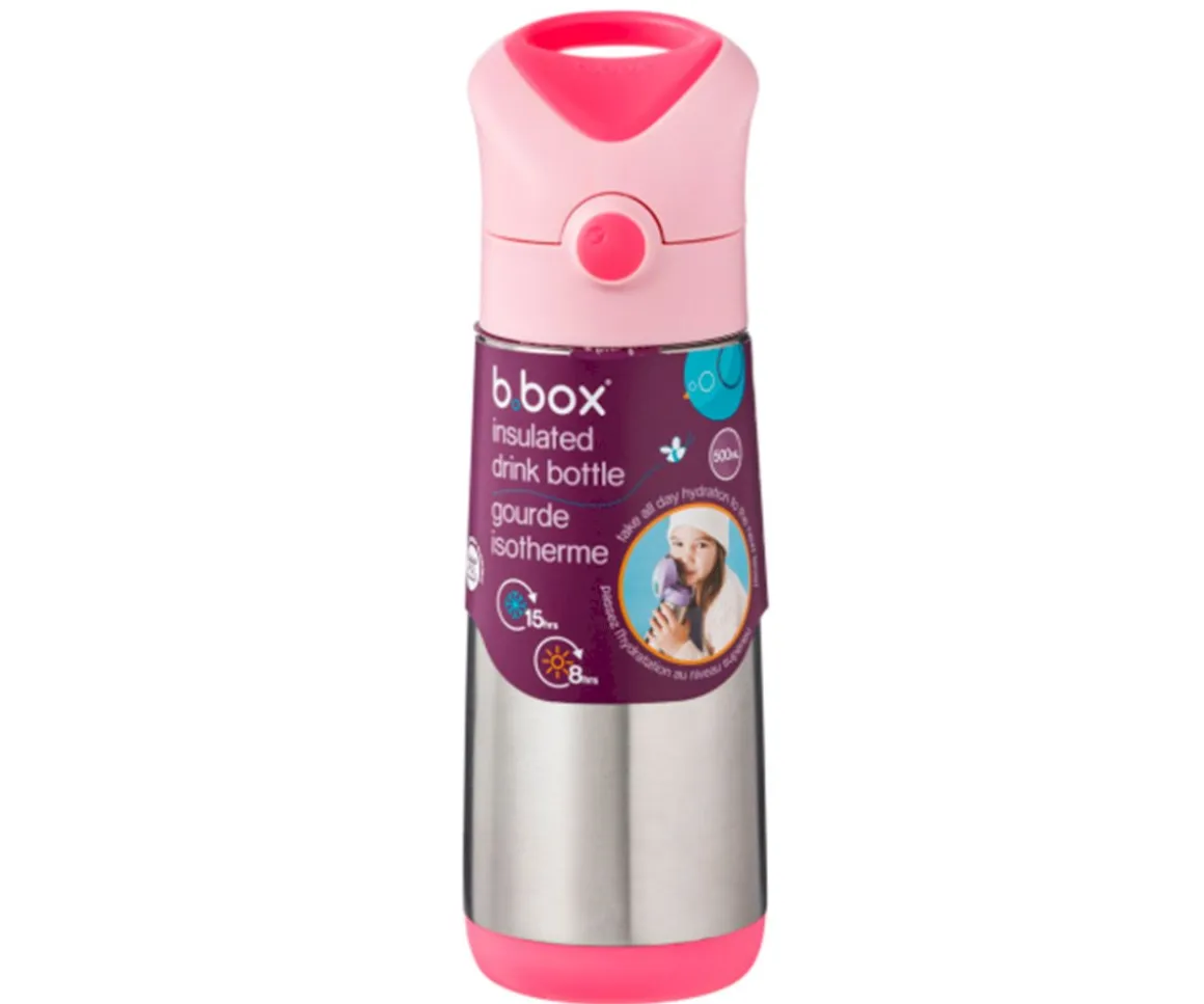 Botella Térmica con Pajita 500ml Flamingo Fizz