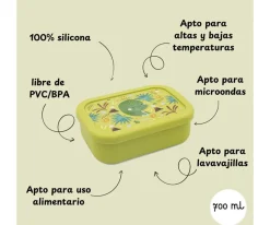 Caja Almuerzo de Silicona Dinosaurio