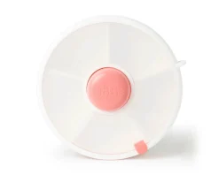 Caja Almuerzo Snack Spinner Flip, Correa de Mano y Hoja de Pegatinas Coral Pink