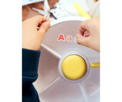 Caja Almuerzo Snack Spinner Flip, Correa de Mano y Hoja de Pegatinas Taro Purple