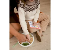 Caja Almuerzo Snack Spinner Flip, Correa de Mano y Hoja de Pegatinas Mint Green