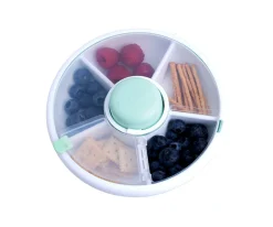 Caja Almuerzo Snack Spinner Flip, Correa de Mano y Hoja de Pegatinas Mint Green