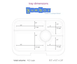 Caja Almuerzo Tapas Capri Pink Jungla Pastel 5 Compartimentos
