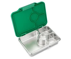 Caja Almuerzo Yumbox Pret Acero Verde 4 Compartimentos