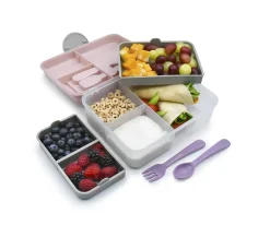 Caja Bento 2 Niveles Pink Purple Grey