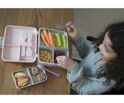 Caja Bento 2 Niveles Pink Purple Grey