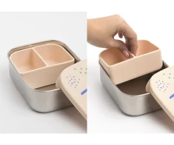 Caja de Almuerzo Acero con Separador Extraíble Confetti