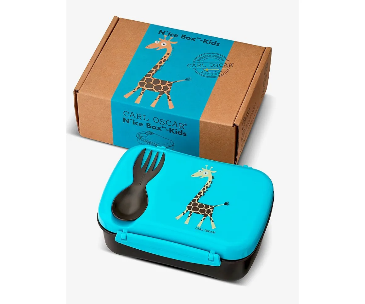 Caja de Almuerzo N'ice Box Kids Jirafa Turquoise