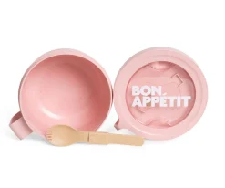 Caja de Almuerzo Redonda Bon Appétit Rosa