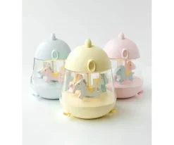Caja de Música Carrusel con Lámpara Chicklet Amarillo