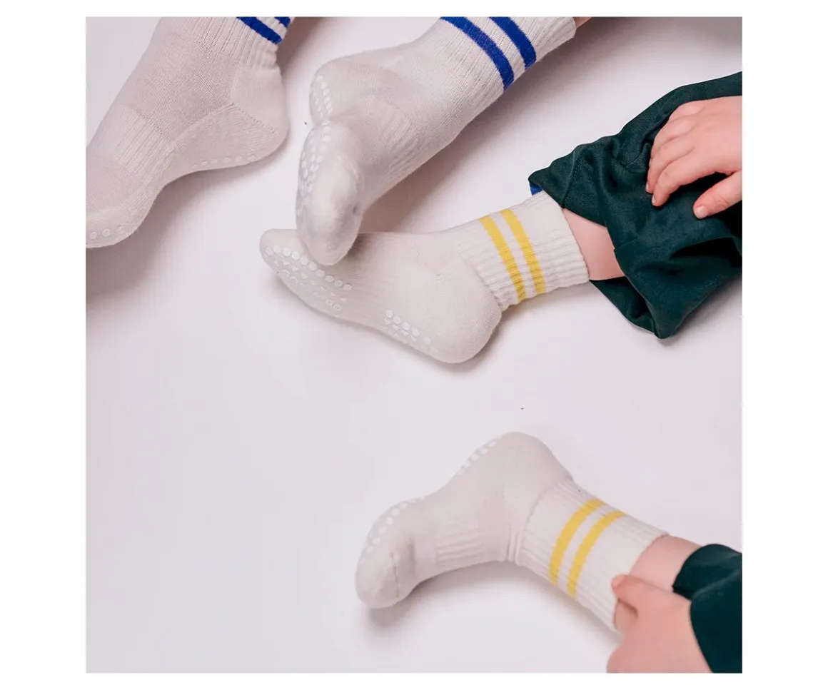 Calcetines Suela Antideslizante Algodón Sports Yellow