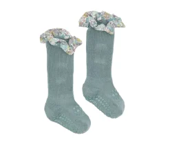 Calcetines Suela Antideslizante Bambú Liberty Dusty Blue