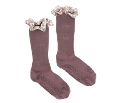 Calcetines Suela Antideslizante Bambú Liberty Misty Plum