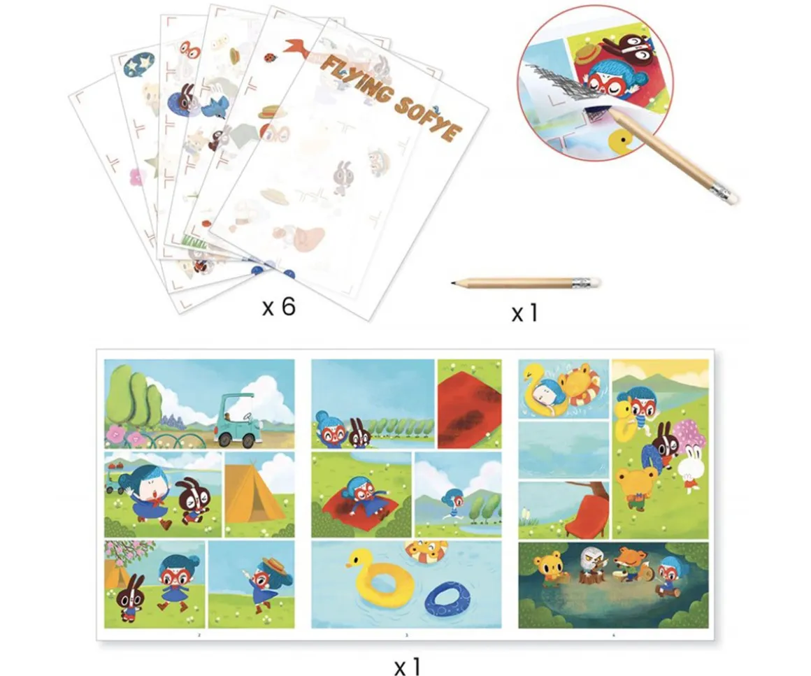 Calcomanía Comic Flying Sofye