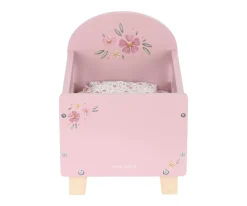 Cama de Madera con Textil para Muñecas FSC