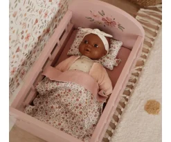 Cama de Madera con Textil para Muñecas FSC